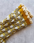 Romantic Floral Socks: Navy/Yellow