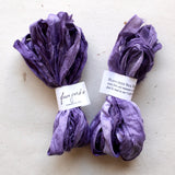 botanically dyed silk ribbon for spring