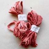 botanically dyed silk ribbon for spring