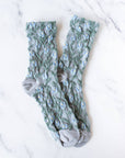 Daisy Flower Casual Socks: Grey