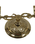 3-1/2" Polished Brass Pen Holder w/ Bone Nib Pen