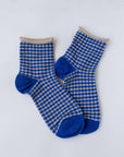 Picnic Mid Crew Socks: Oatmeal Red