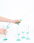 Handblown Champagne Flute Glass