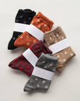 Polka Dots Casual Socks: Mauve