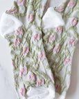 Daisy Flower Casual Socks: Grey