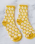 Full of Daisy Casual Socks: Rust