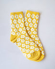 Full of Daisy Casual Socks: Rust