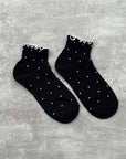 Cute Ruffled Ankle Socks: White