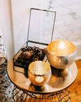 Antiqued Brass Keepsake Box