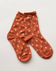 Polka Dots Casual Socks: Mauve