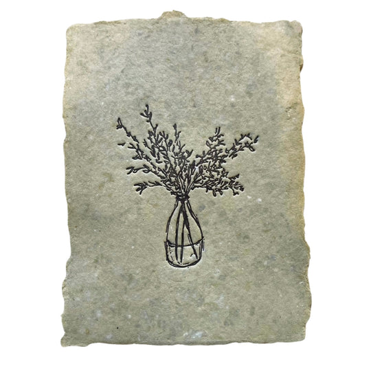 vase with olive branches art print