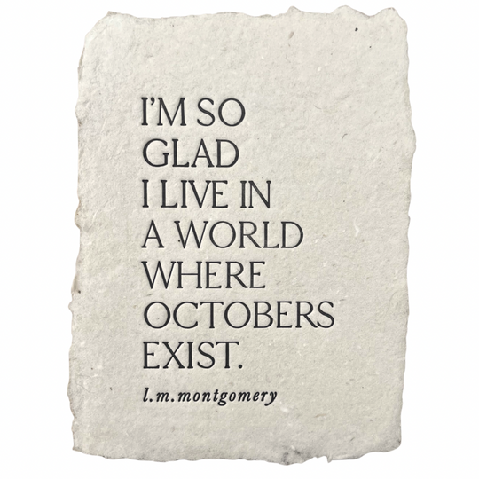 a world with octobers note card