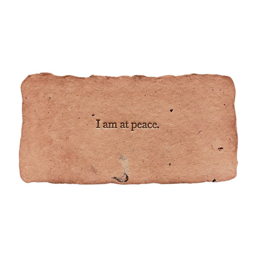 I am at peace affirmation card