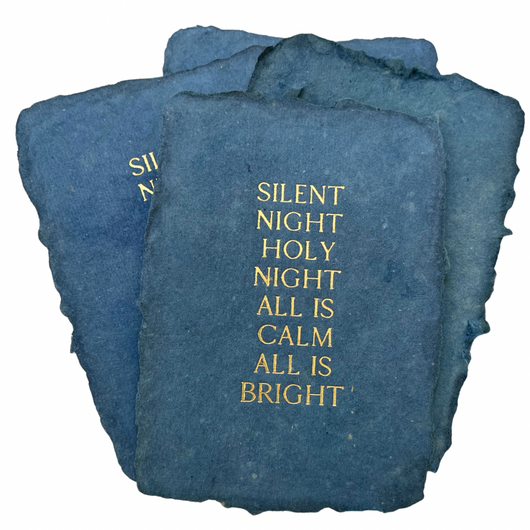 silent night note cards set of four