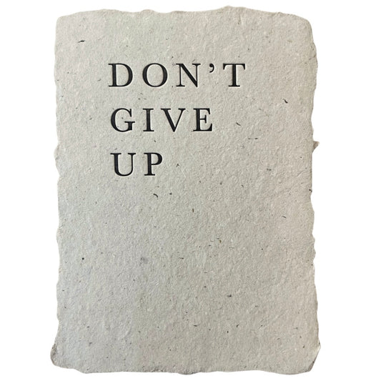 don't give up art print