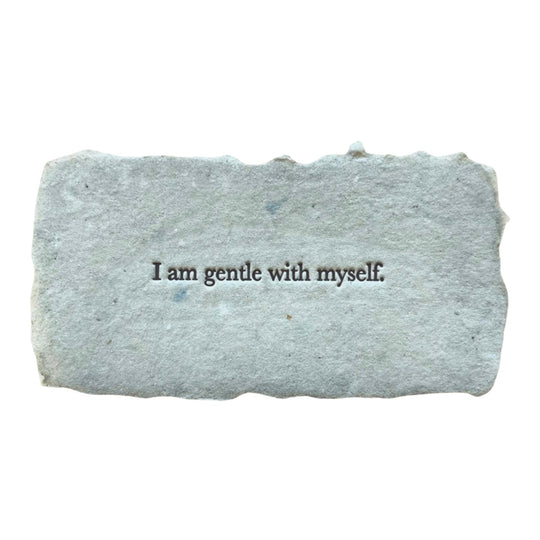 I am gentle with myself affirmation card