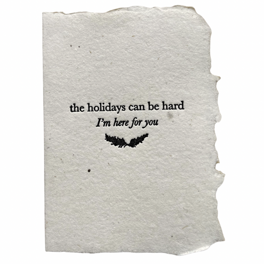 the holidays can be hard card