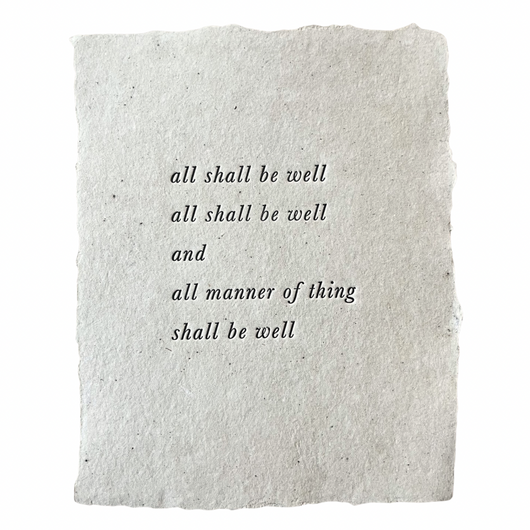 all shall be well art print