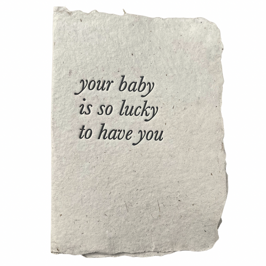 your baby is so lucky card