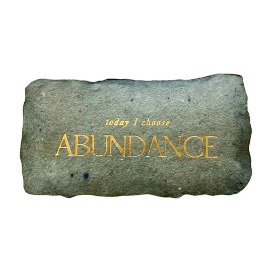 today I choose abundance intention card
