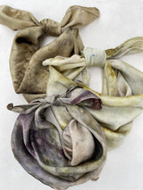 Verdant Collection: Botanically Ice Dyed Silk Scarves