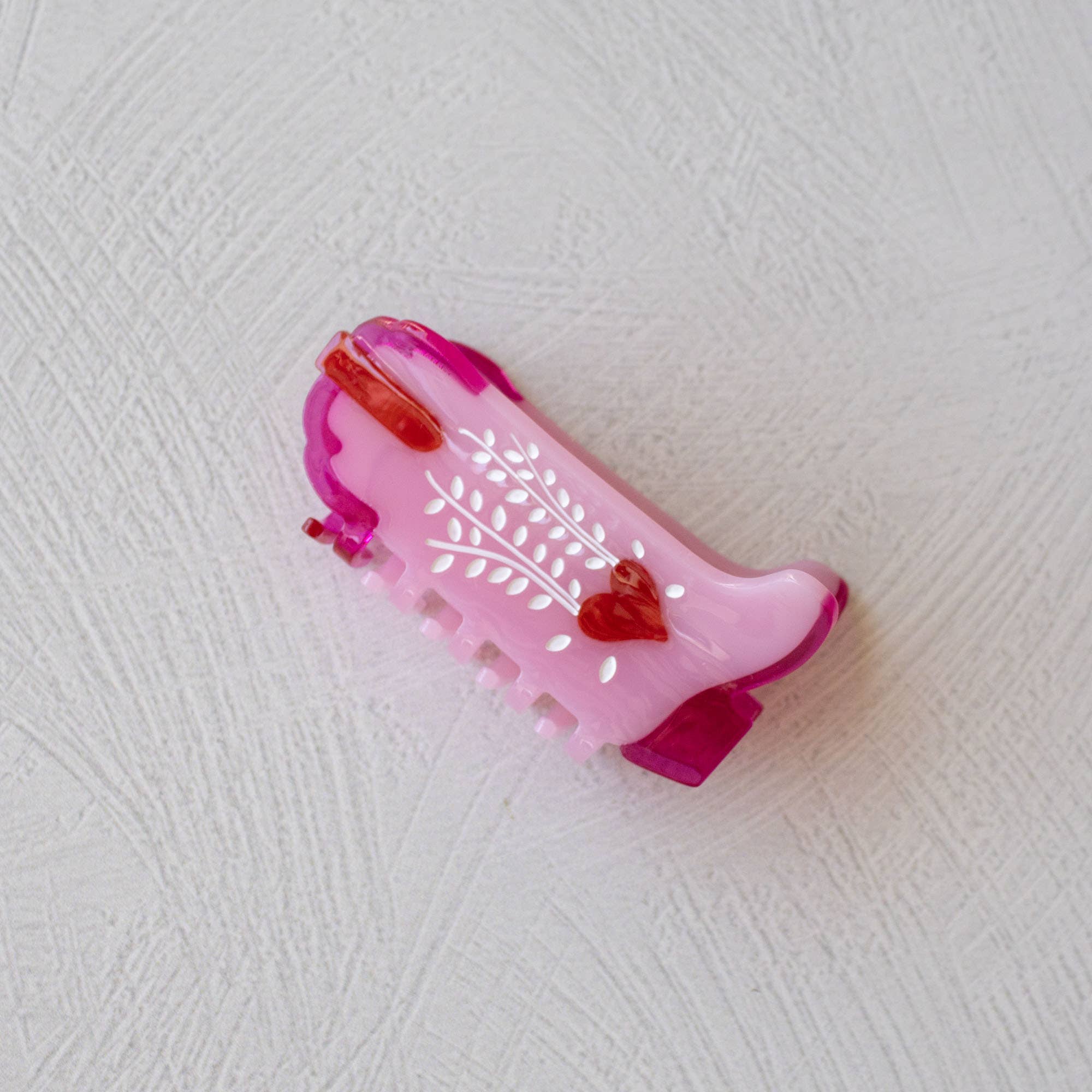 Eco My Sweet Heart Cowboy Boots Hair Claw Clip: Mint Caramel
