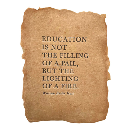 education quote note card