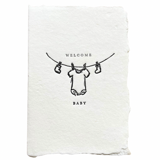 welcome baby clothesline card