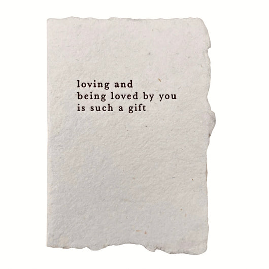 loving and being loved by you card