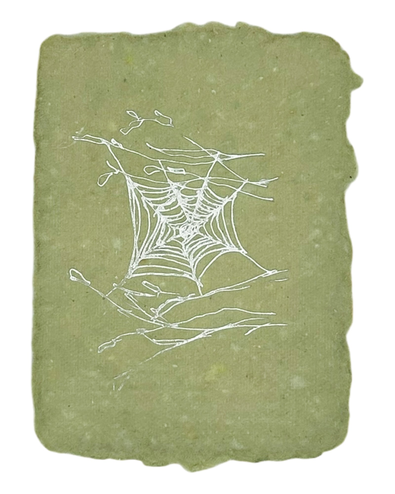 handmade paper simple minimalist spider web note card – farmette co