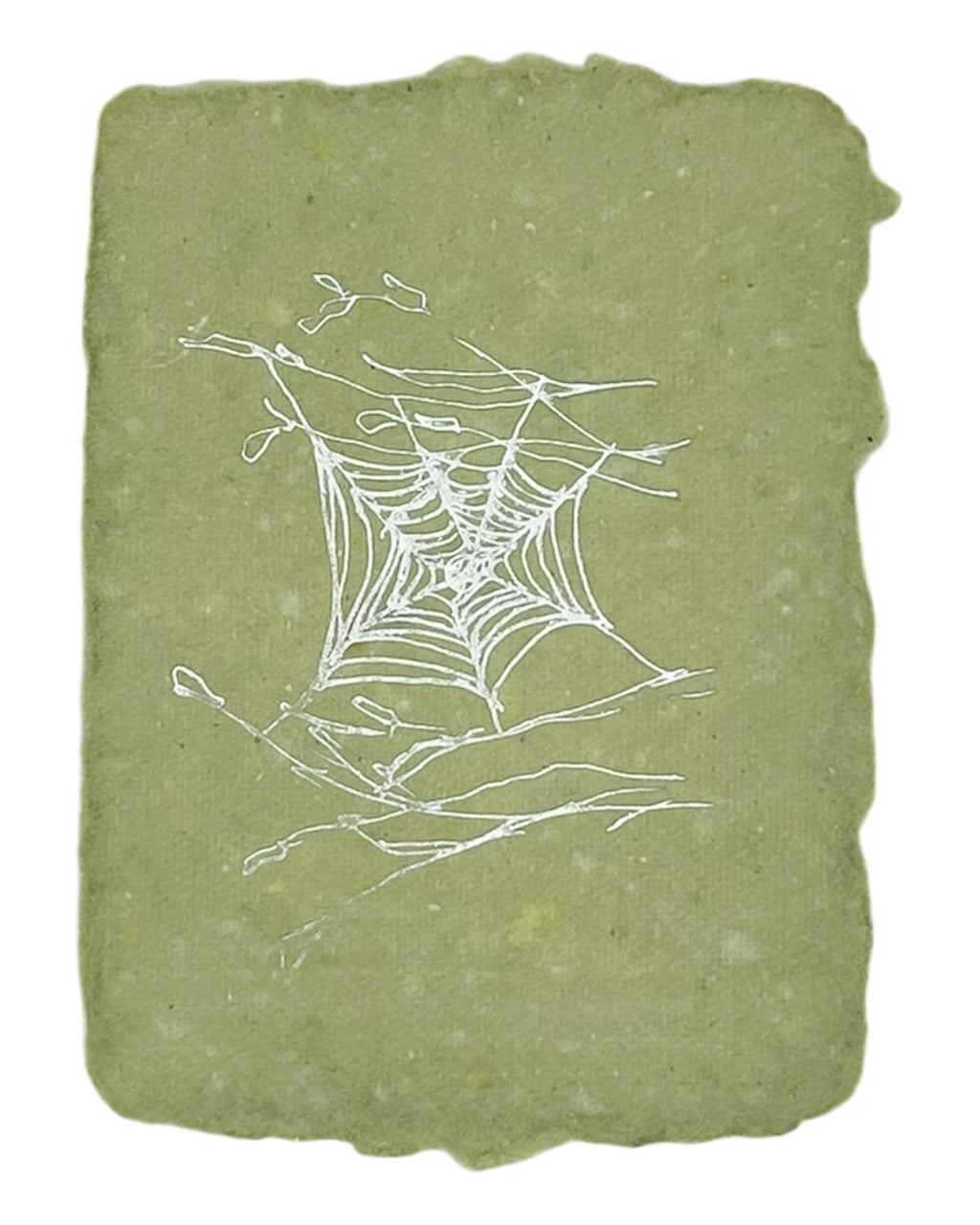 handmade paper simple minimalist spider web note card – farmette co
