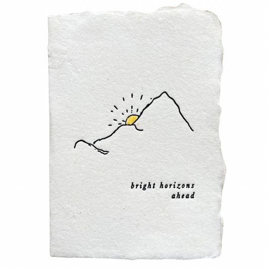 bright horizons ahead mountain card