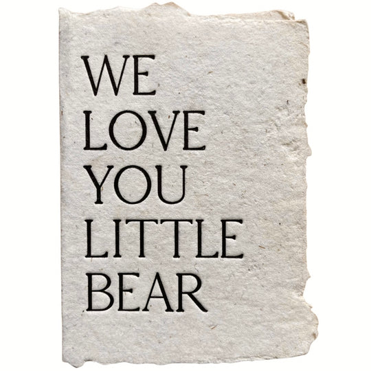 we love you little bear card