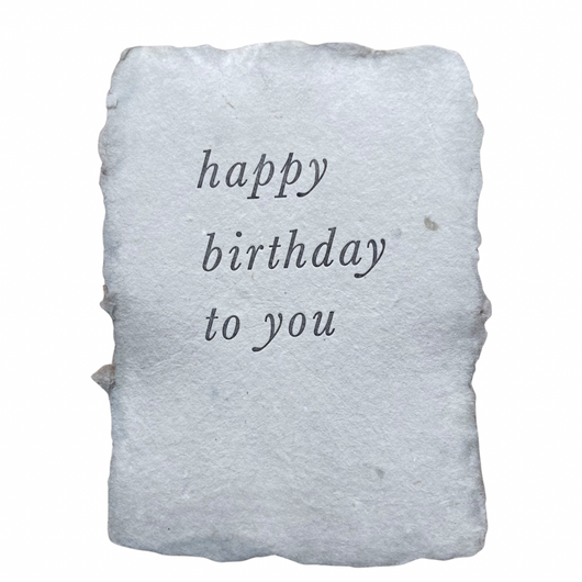 happy birthday to you note card