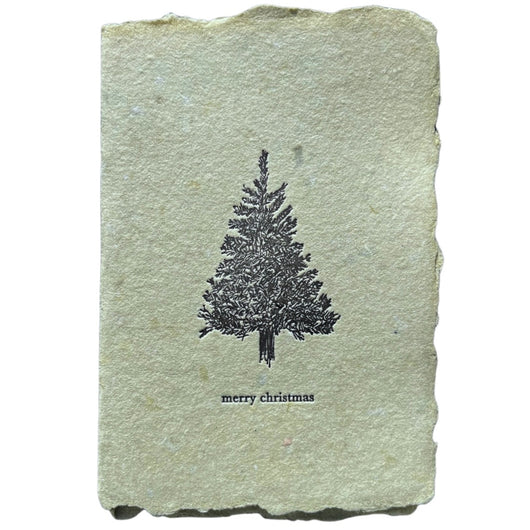 merry christmas tree note cards set of four