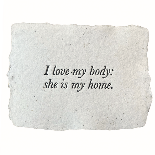 my body, my home mini art print