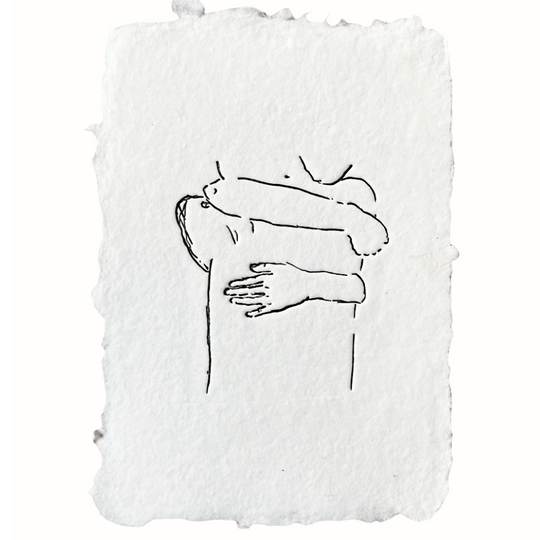 hug sketch art print