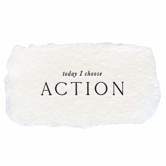today I choose action intention card
