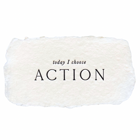 today I choose action intention card