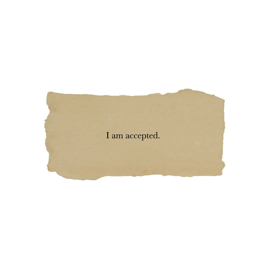 I am accepted affirmation card