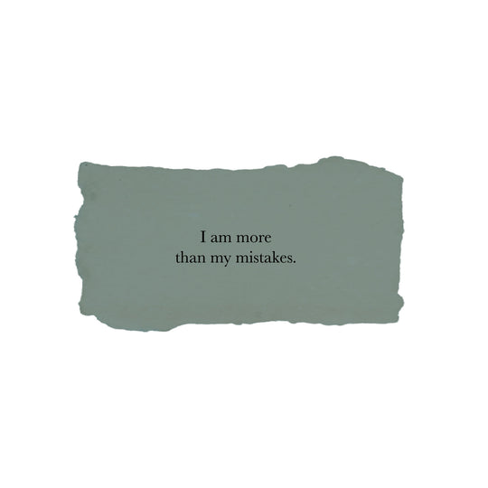 I am more than my mistakes affirmation card