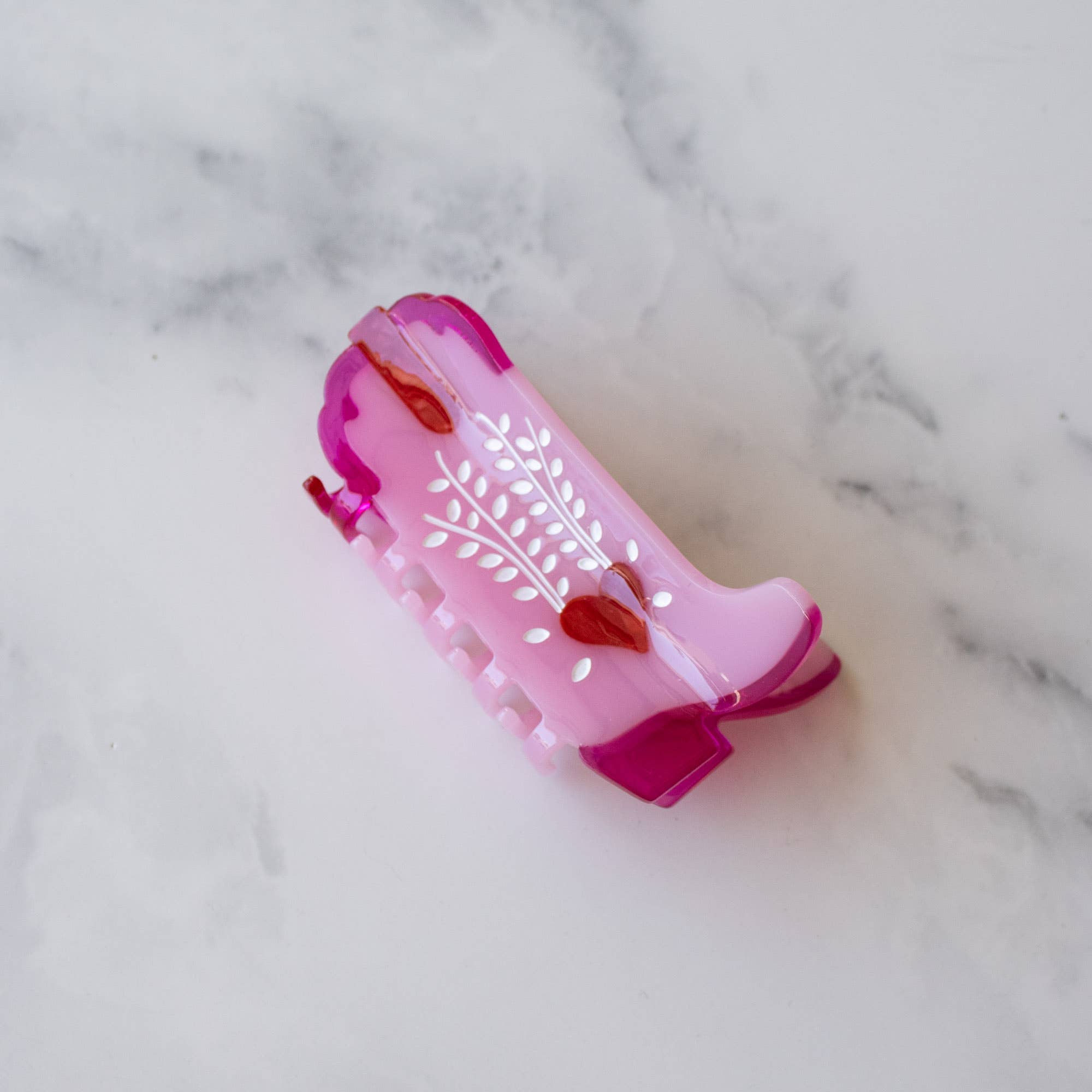 Eco My Sweet Heart Cowboy Boots Hair Claw Clip: Mint Caramel
