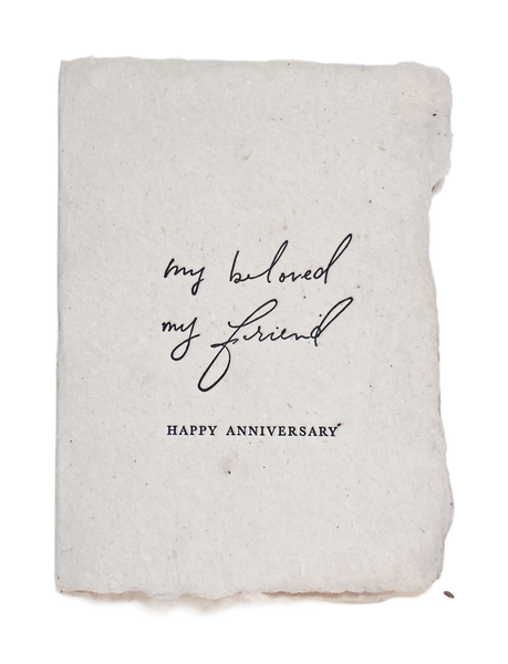 my beloved my friend anniversary card