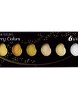6 Color Japanese Metallic Paint Set