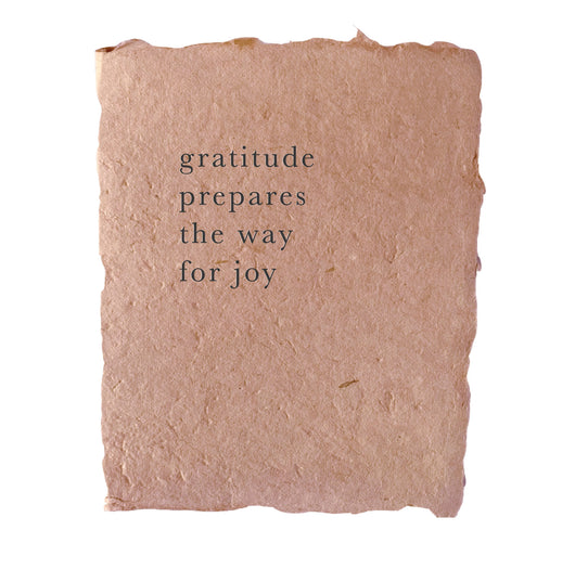 gratitude prepares the way for joy art print