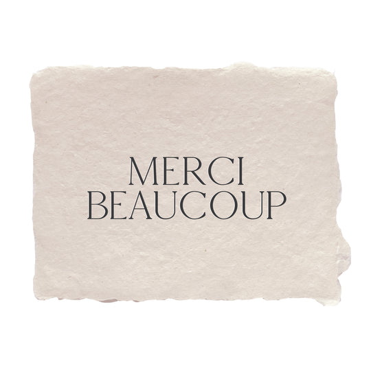 merci beaucoup note card