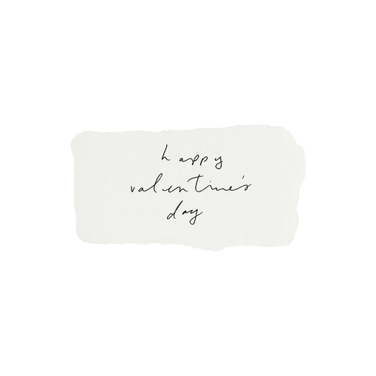handwritten happy valentine’s day tiny note